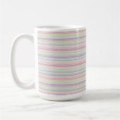 rainbow stripe background コーヒーマグカップ (左)