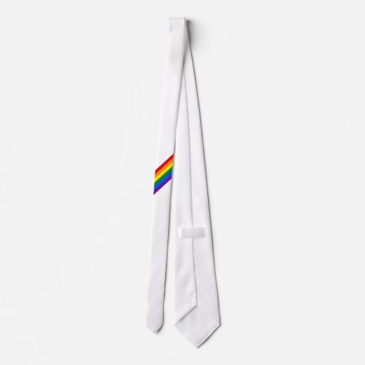 Rainbow Stripe Gay Pride Business Wedding Neck ネクタイ (裏面)