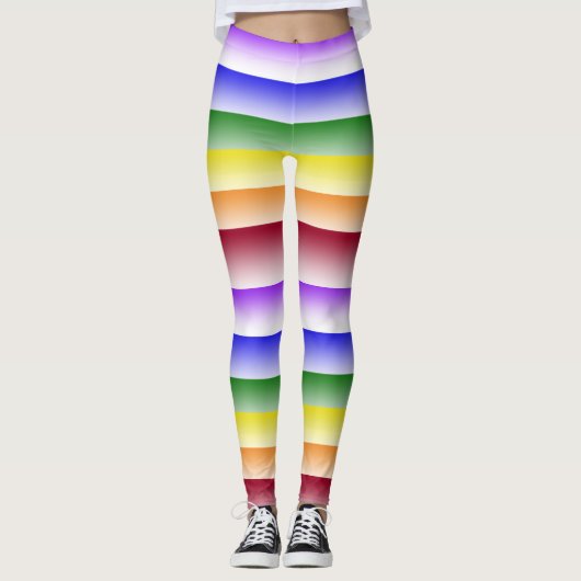 Rainbow Stripe Leggings レギンス (正面)
