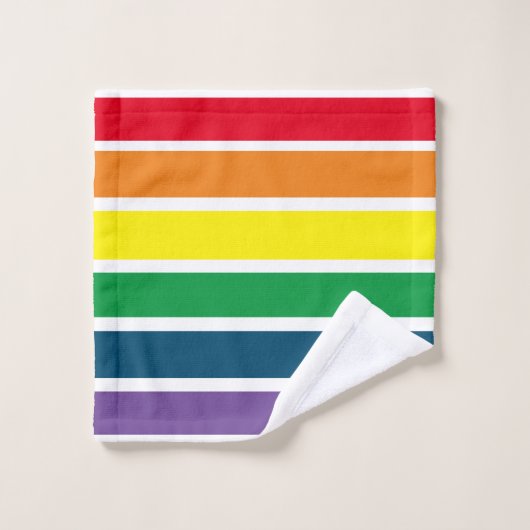 Rainbow Striped バスタオルセット (ウォッシュタオル)