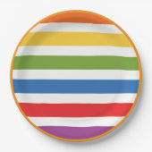 Rainbow Stripes  ペーパープレート (正面)