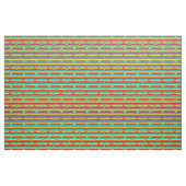 Rainbow Stripes and Hippie Flowers Pattern ファブリック (ヤード)