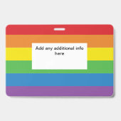 Rainbow Stripes Employee Staff Photo Event バッジ (裏面)