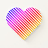 Rainbow Stripes Heart ノートブック (裏面)