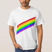 Rainbow stripes | LGBTQ+ Pride Tシャツ (正面)