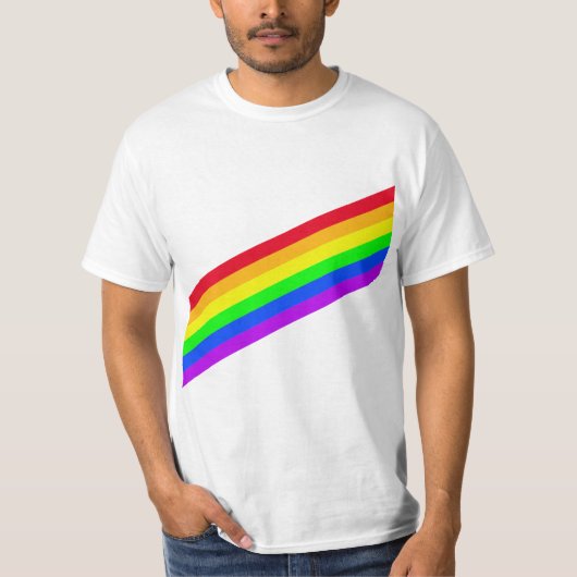 Rainbow stripes | LGBTQ+ Pride Tシャツ (正面)