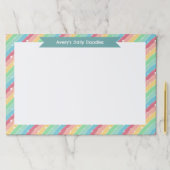 Rainbow Stripes & Stars Children's Daily Doodles ペーパーパッド (インサイチュ)