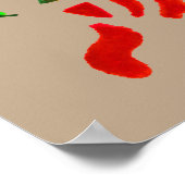 Rainbow stripey tiger art ポスター (角)