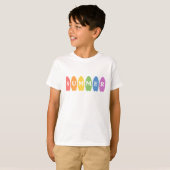 Rainbow Summer Surfboard Kids T-Shirt Tシャツ (正面フル)