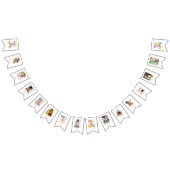 Rainbow Sun 1st Birthday 12ヶ月フォトバナー バンティングフラッグ (全)