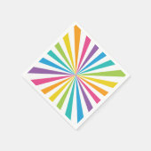 Rainbow Sunburst スタンダードカクテルナプキン (角)