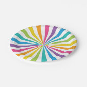 Rainbow Sunburst ペーパープレート (アングル)