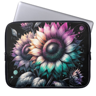 Rainbow SunflowersノートブックPCケース ラップトップスリーブ