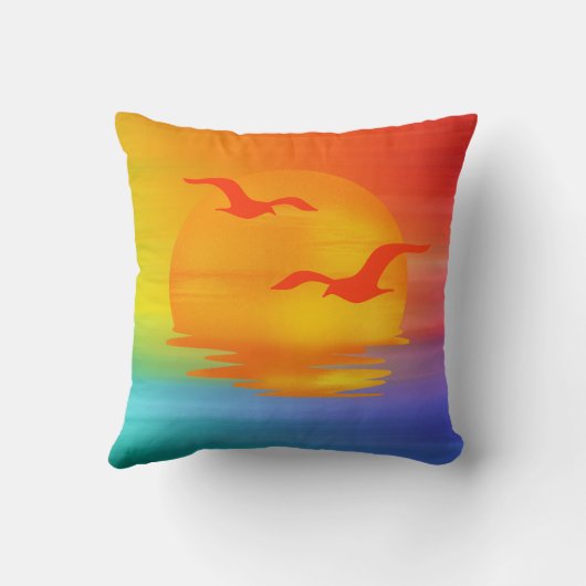 Rainbow Sunrise クッション (裏面)