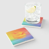 Rainbow Sunrise  ストーンコースター (横)