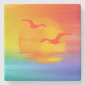Rainbow Sunrise  ストーンコースター (正面)