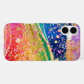 Rainbow Swirl and Confetti iPhoneケース (裏面横)