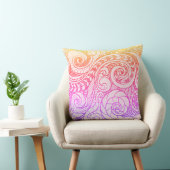 Rainbow Swirl Throw Pillow クッション (椅子)