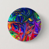 Rainbow Swirl Trippy Glow Stick 缶バッジ (正面)