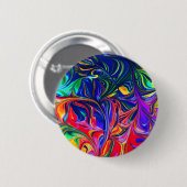 Rainbow Swirl Trippy Glow Stick 缶バッジ (正面&裏面)