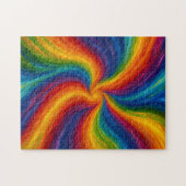 Rainbow Swirls Texture Painting ジグソーパズル (横)