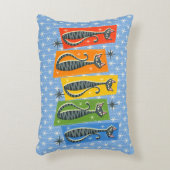 Rainbow Tabby Cat Atomic Retro LGBTQ+  アクセントクッション (正面(垂直))