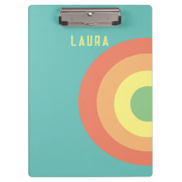 rainbow target retro 80sクリップボード クリップボード