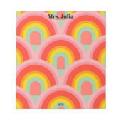 Rainbow Teacher gift Notepad  ノートパッド (正面)