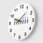 Rainbow Tenor Saxophone Colorful Musical Instrumen ラージ壁時計 (傾斜)