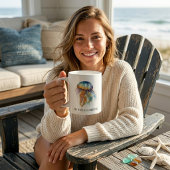 Rainbow Tides Jellyfish: Watercolor Art  コーヒーマグカップ