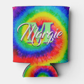 Rainbow Tie-Dye Alcohol Ink 缶クーラー (正面)