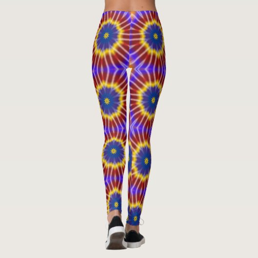 Rainbow Tie Dye Kaleidoscope Leggings レギンス (裏面)