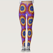 Rainbow Tie Dye Kaleidoscope Leggings レギンス (正面)