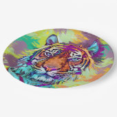 Rainbow tiger Paper Plate ペーパープレート (アングル)