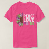 Rainbow Toric Flag Pride Lgbtq Sunflower  Tシャツ (デザイン正面)