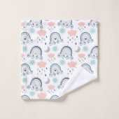 Rainbow Towel Gift Navy Pink Boho for Children バスタオルセット (ウォッシュタオル)