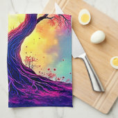  Rainbow Tree: Roots of Infinite Hope Art キッチンタオル (四つ折り)