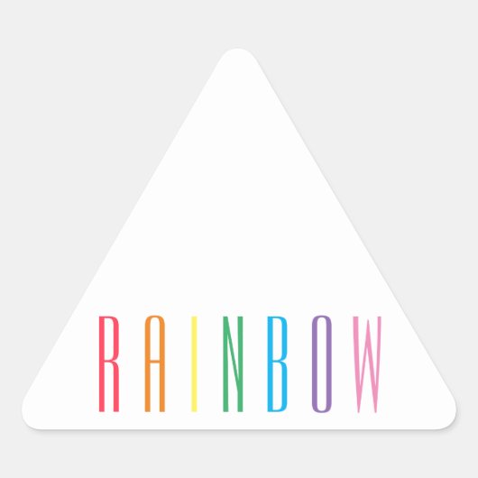 RAINBOW Triangleスタンプ 三角形シール (正面)