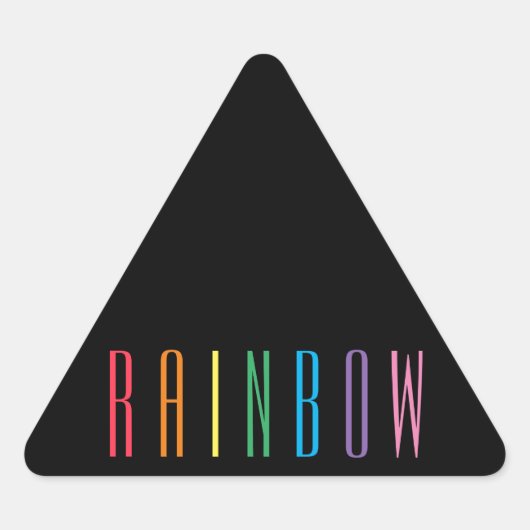 RAINBOW Triangleスタンプ/黒 三角形シール (正面)