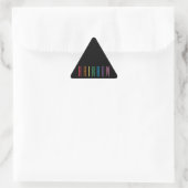 RAINBOW Triangleスタンプ/黒 三角形シール (バッグ)