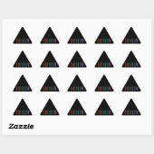 RAINBOW Triangleスタンプ/黒 三角形シール (シート)