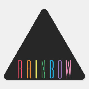 RAINBOW Triangleスタンプ/黒 三角形シール