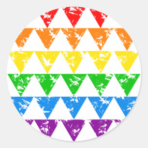 Rainbow Trianglesスタンプ ラウンドシール