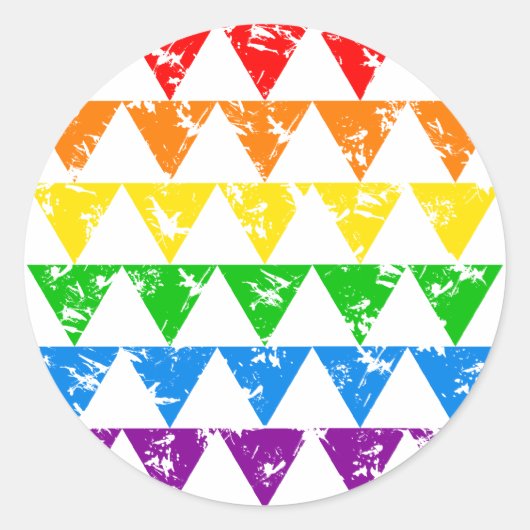 Rainbow Trianglesスタンプ ラウンドシール (正面)