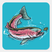Rainbow Trout  スクエアシール (正面)