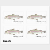 Rainbow Trout ニジマス 長方形シール (シート)