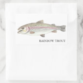 Rainbow Trout ニジマス 長方形シール (バッグ)