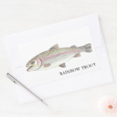 Rainbow Trout ニジマス 長方形シール (封筒)