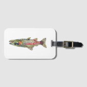 Rainbow Trout Fish Luggage Tag ラゲッジタグ (正面横)