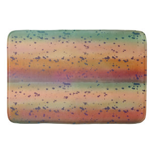 Rainbow Trout Fish Skin Fun Speckled Pattern バスマット